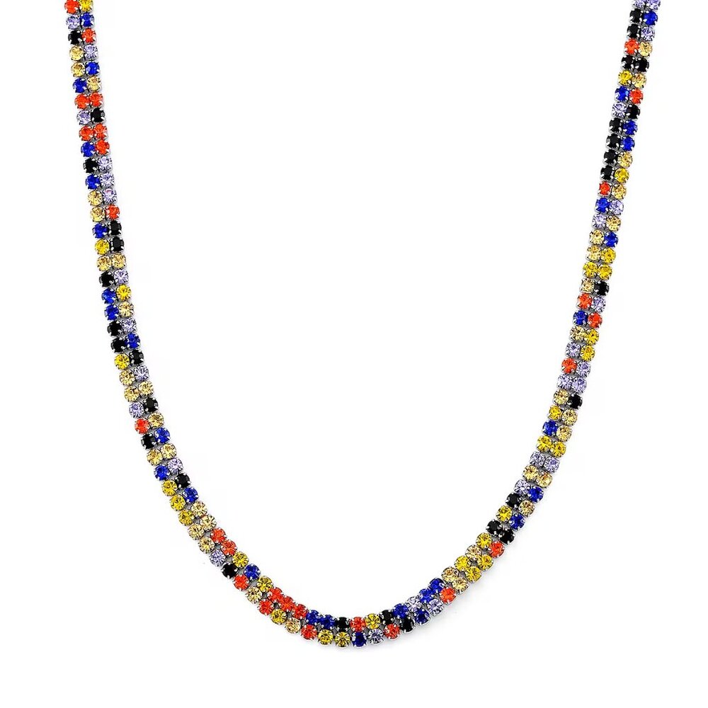 NEW Beautiful Multi Color Austrian Crystal Necklace 18-20 Inches